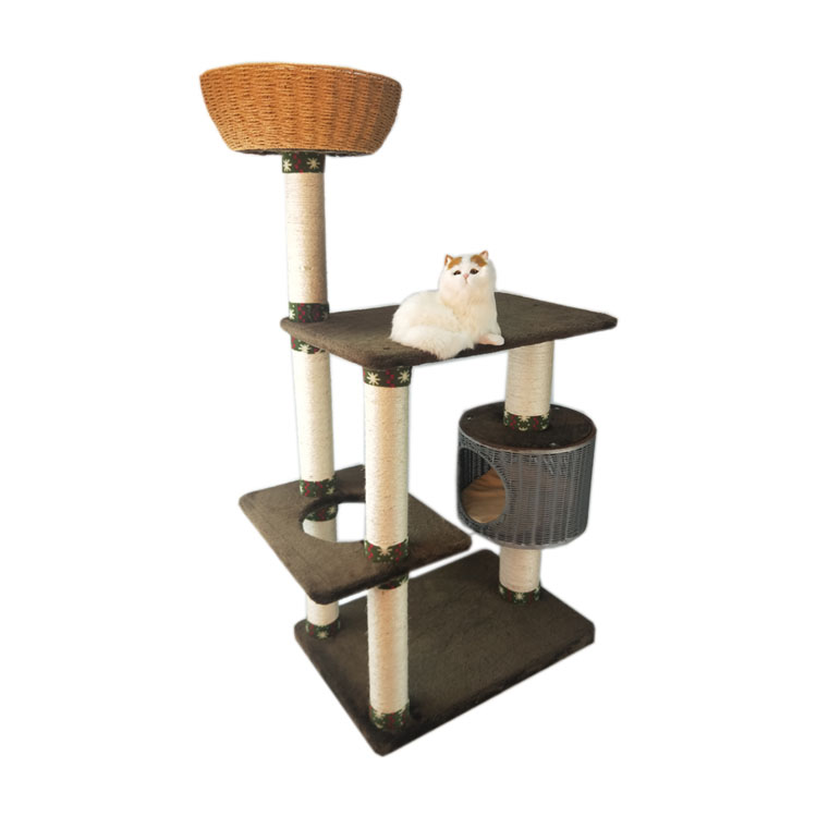 Comfortable pet cat tree house Cat Tower GL-1410PC