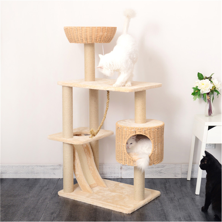 Woven Comfortable pet cat tree house  GL-0545PC