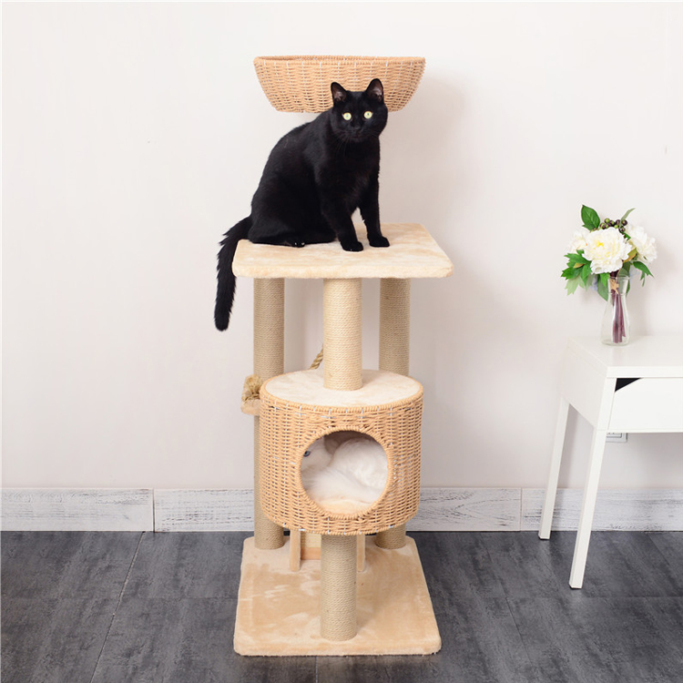 Woven Comfortable pet cat tree house  GL-0545PC