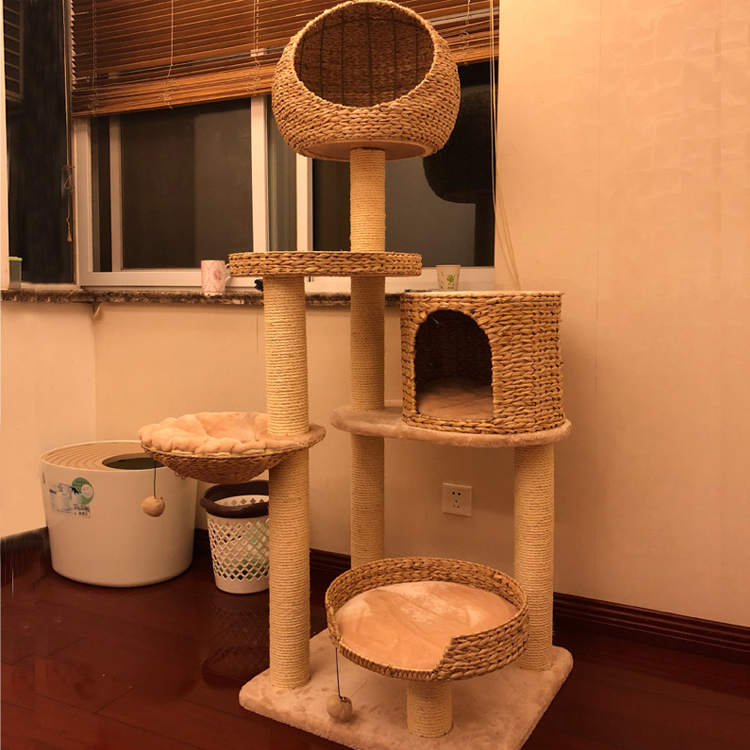 Woven Comfortable pet cat  tree  GL-0553PC