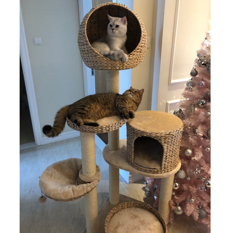 Woven Comfortable pet cat  tree  GL-0553PC