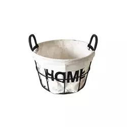 Iron Metal Mesh Storage Basket with Lining For Trash Basket