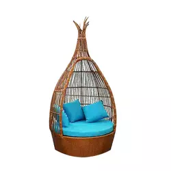 Hot-selling Bird Nest Bed Wicker Garden Pool Daybed Leisure Outdoor Sunbed