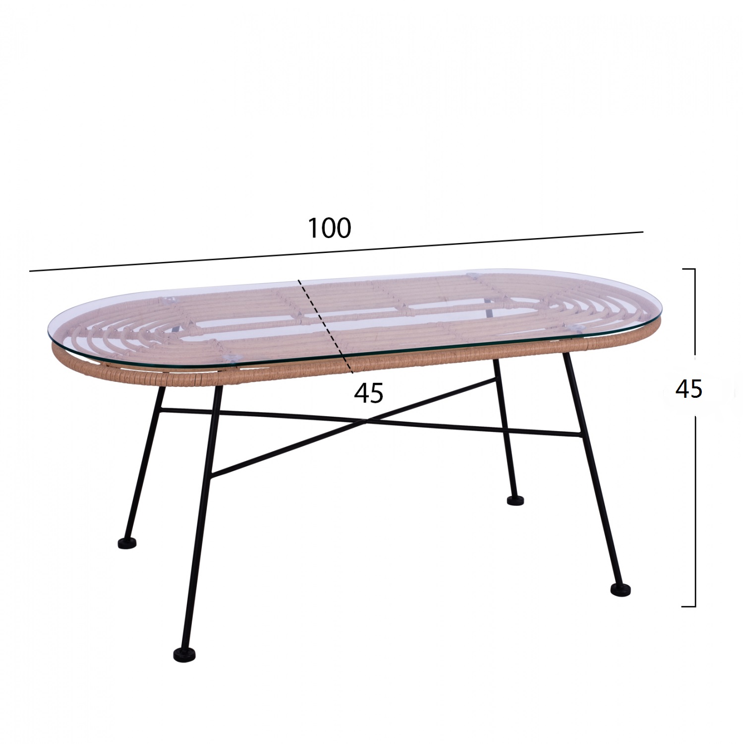 Woven Outdoor Oval Table YL-00133