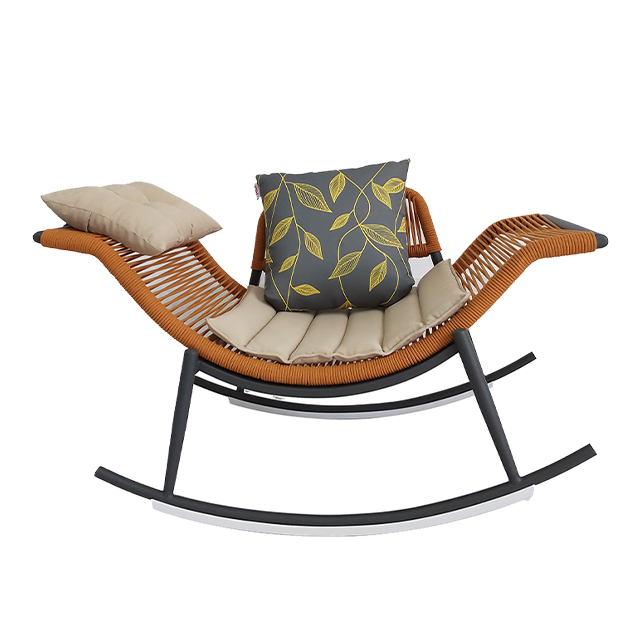 Hand-Woven Outdoor Rocking Chair