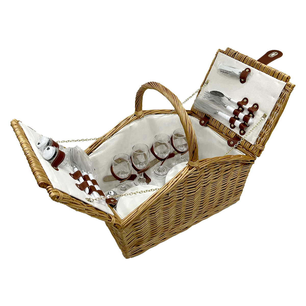 Natural Wicker Picnic Basket GL-0595 PC