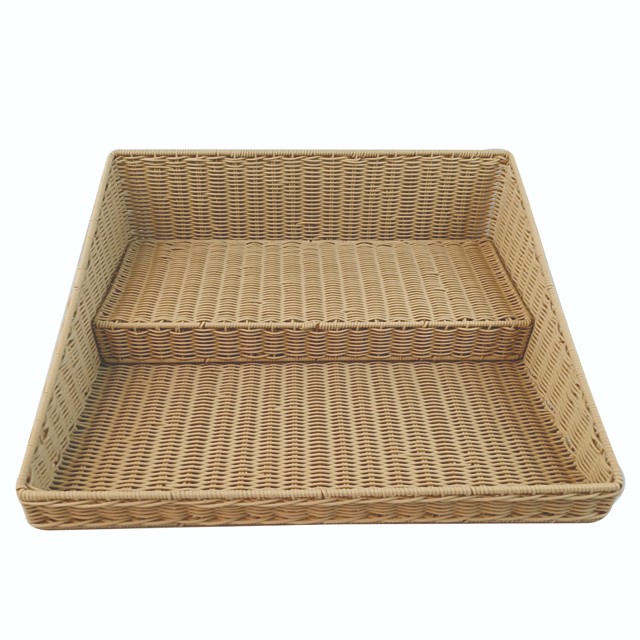 Slanted two-layer magnet Basket PE wicker  GL-1305 PC