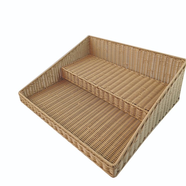 Slanted two-layer magnet Basket PE wicker  GL-1305 PC