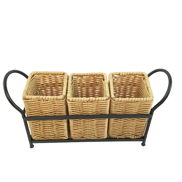 Woven Cutlery Caddy Storage Basket GL-0467 PC