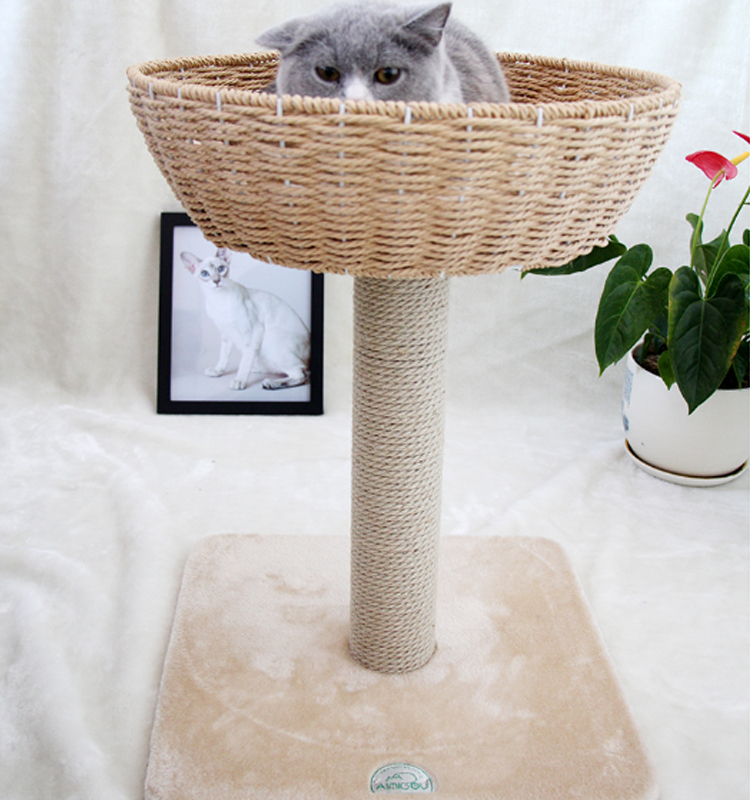 Fashion Woven Comfortable pet cat tree house  GL-0543PC