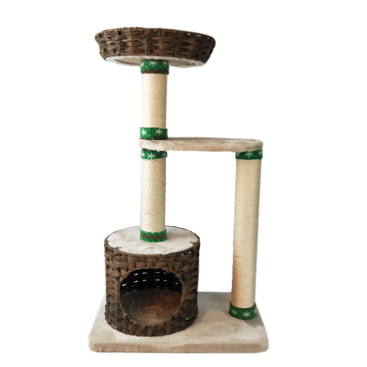 Woven Comfortable cat tree house  GL-1406PC