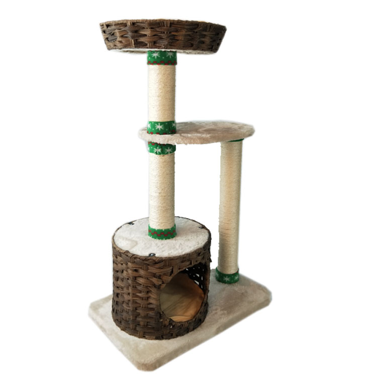 Woven Comfortable cat tree house  GL-1406PC