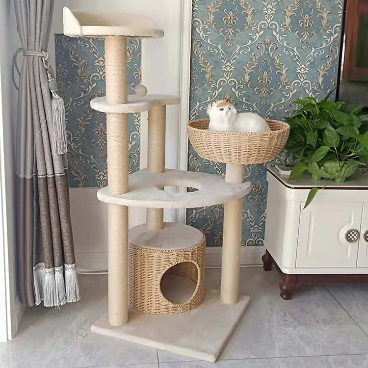 Woven Comfortable cat tree house  GL-0539PC