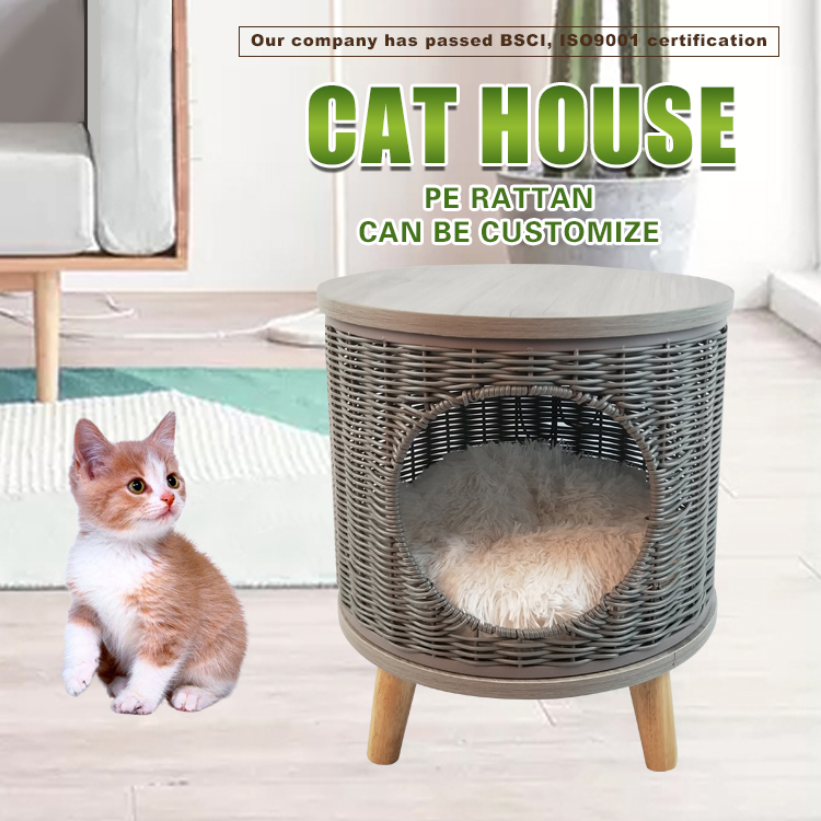 Woven Comfortable  Plush Pet House  GL-0902PC