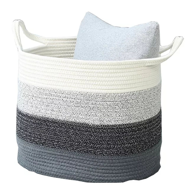 High quality Cotton rope storage basket for home decoration