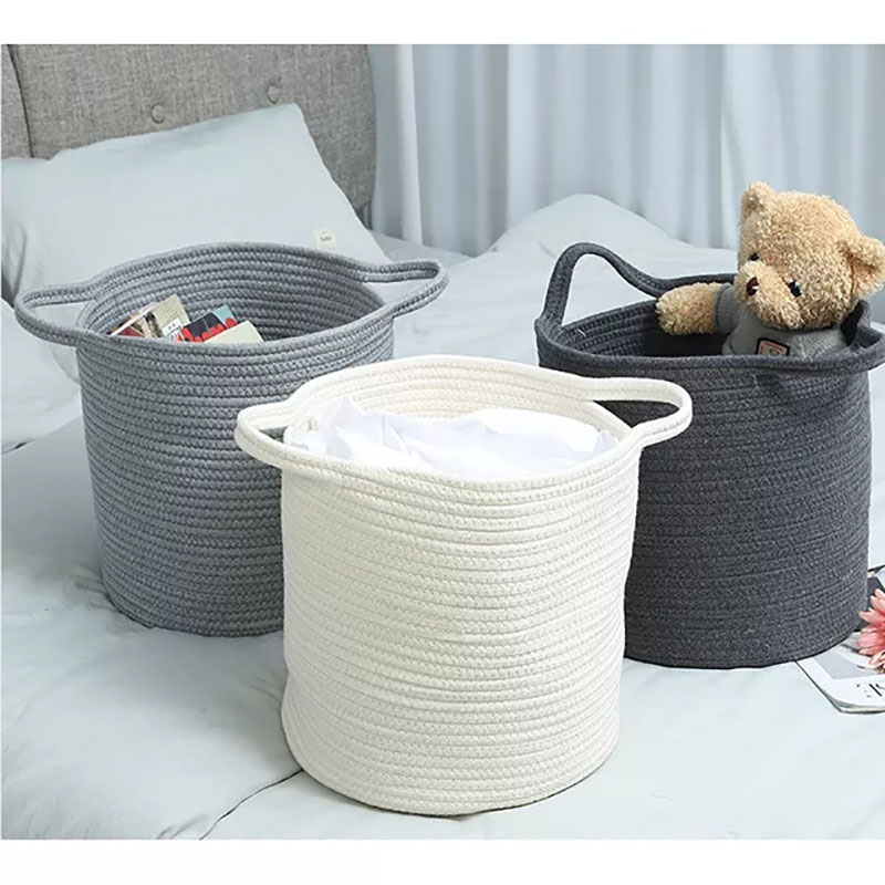 High quality cotton rope storage basket