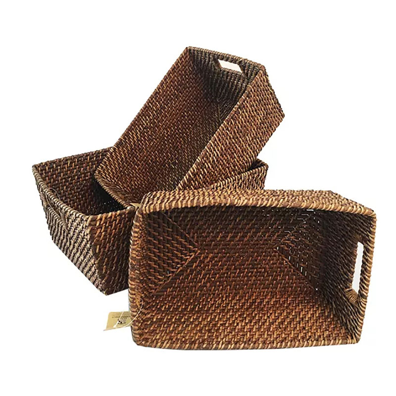 Factory supply Low price Handmade woven Storage Basket with handle