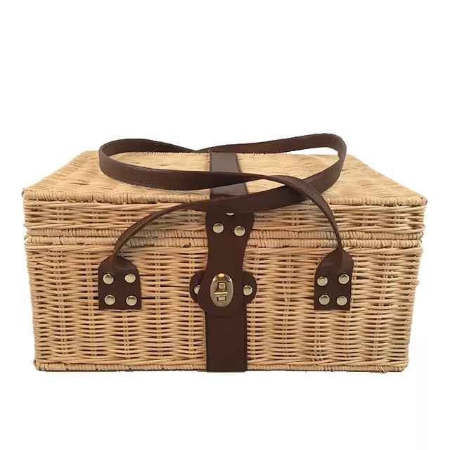 Custom Fashion Rattan Woven Handcraft Storage Basket