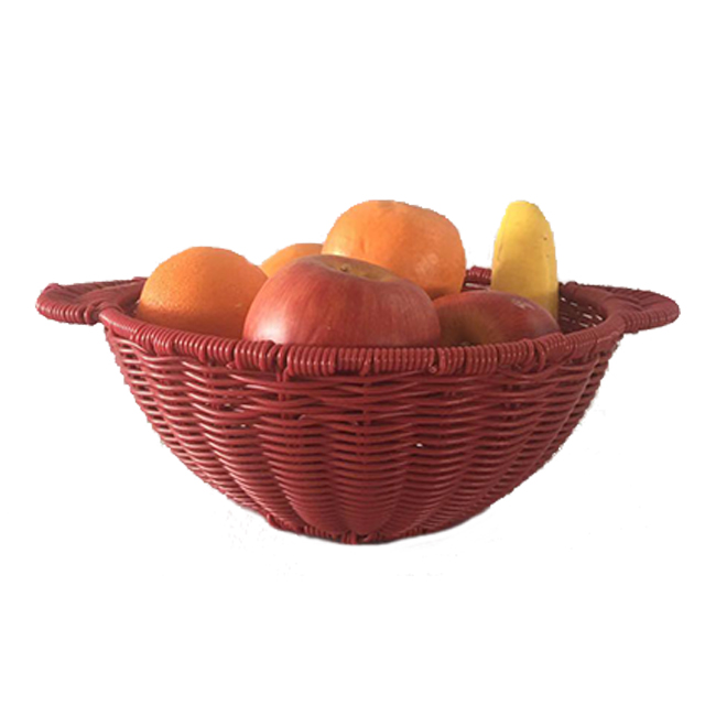 Hand-Woven PE Rattan Fruit Bowl Serving Tray GL-0016 PC