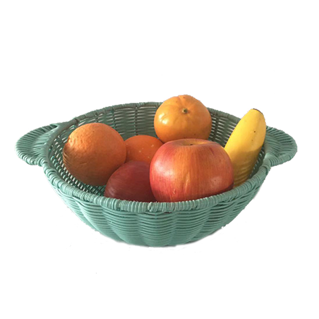 Hand-Woven PE Rattan Fruit Bowl Serving Tray GL-0016 PC