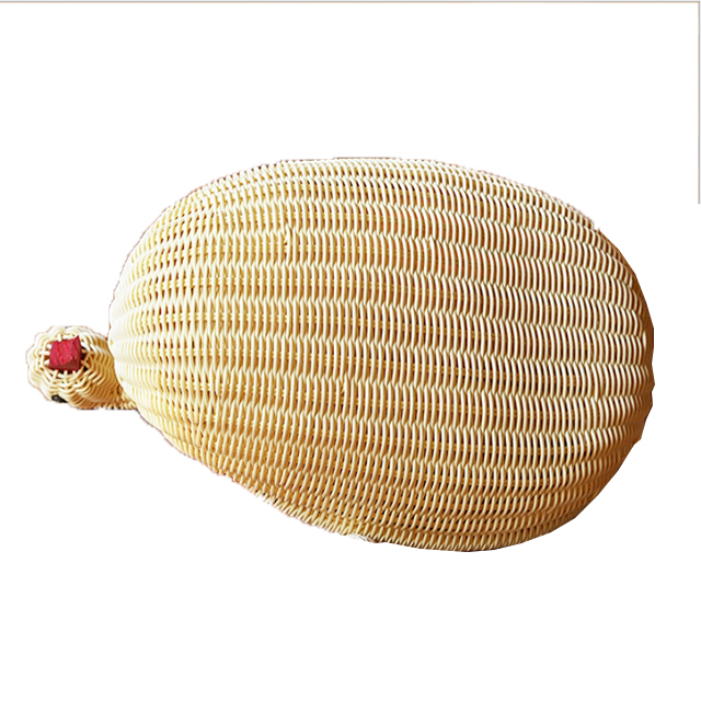 Hand-Woven PE Swan Shaped Fruit Basket Food Organizer Table Decoration (Beige) GL-0076 PC