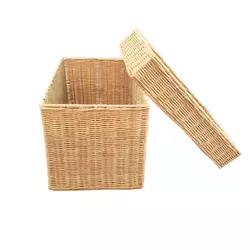 Large Boxes High Quality Natural Rattan Storage Box with Lid