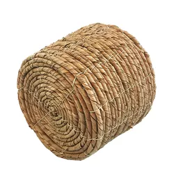 Eco Friendly Handmade Round Waste Baskets Palm Leaf Basket