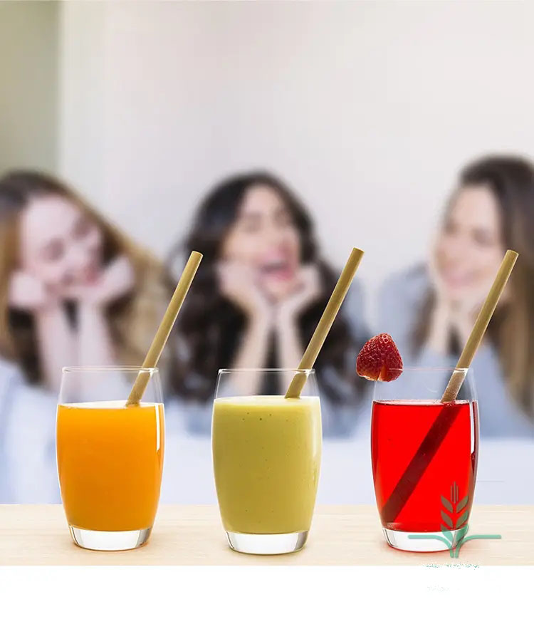 Superion quality bamboo fiber straws disposable paper straw milkshake Eco-friendly Disposable Paper Straw