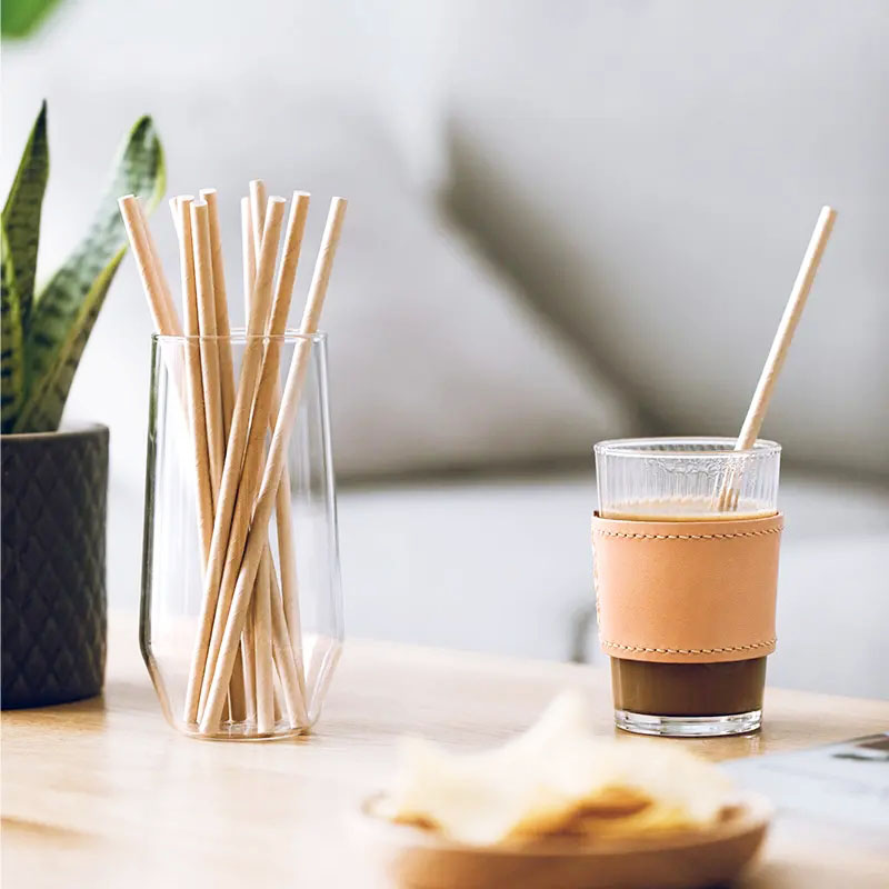 Superion quality bamboo fiber straws disposable paper straw milkshake Eco-friendly Disposable Paper Straw