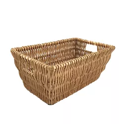 Handmade Natural Wicker Basket Rattan Woven Hamper Basket Gift Wicker with Handle