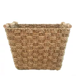 Eco-friendly Natural Grass Woven Storage Household Wardrobe Decorative Storage Baskets for Gift Toys