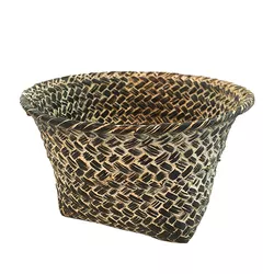 Factory Home Handmade Woven Wicker Seagrass Belly Plant Baskets