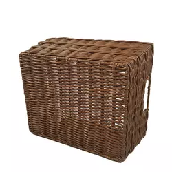 Handmade Natural Storage PE Rattan Plastic Fruit Basket