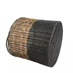 Wholesale PE Home Hotel Sundries Organization Plastic Storage Baskets Rattan With Handle