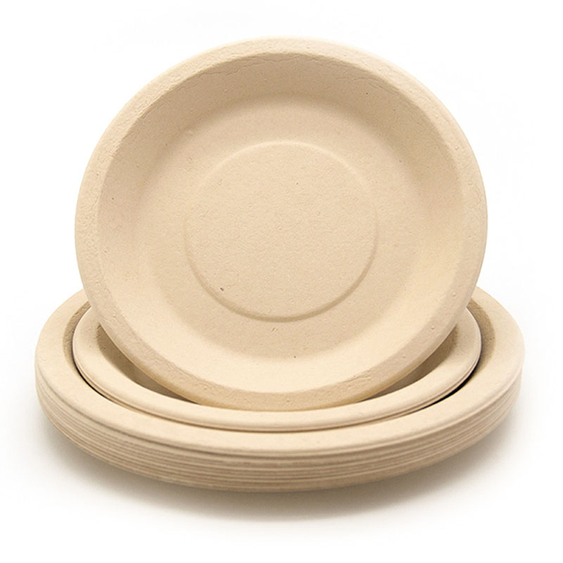 Bamboo Fiber Biodegradable Disposable Lunch Plate Dinner Plates Unbleached One Time Use Eco-friendly