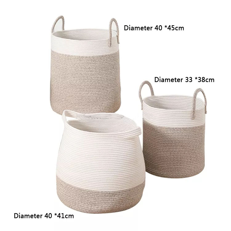 Factory woven cotton basket for book and toys neaten