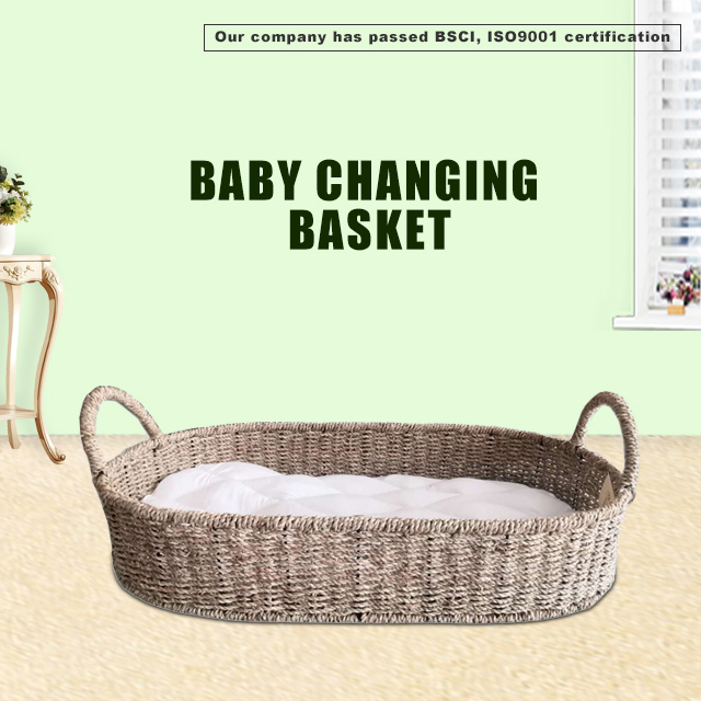 Seagrass Woven Baby Changing Basket with Mattress GL-1216 PC