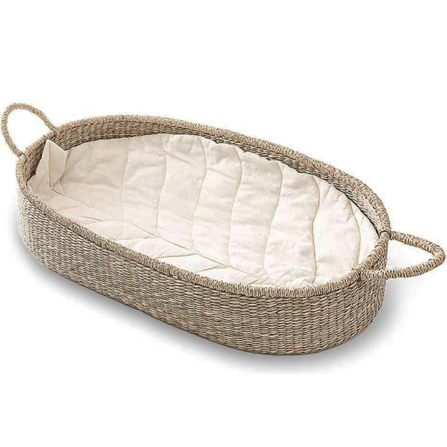 Seagrass Woven Baby Changing Basket with Mattress GL-1216 PC